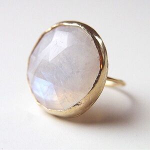 Rainbow Moonstone 14k Gold Ring